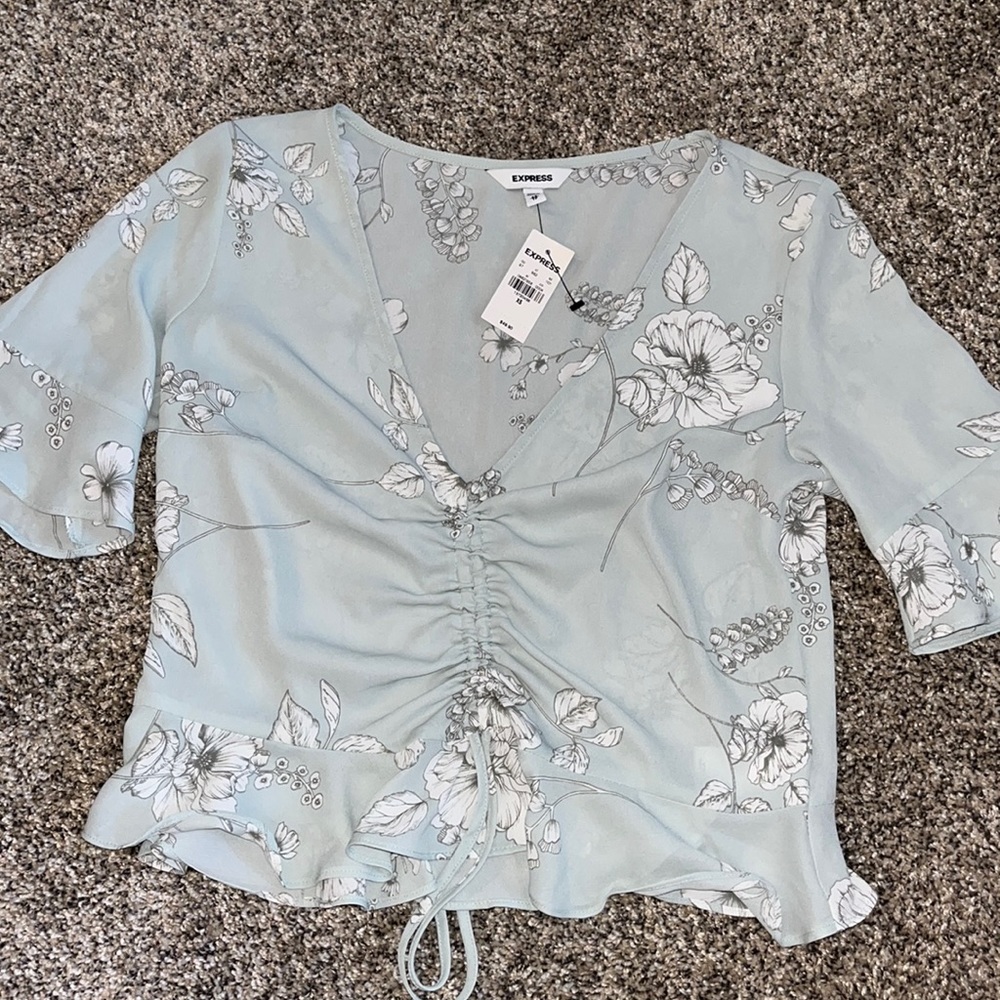 Brand new silky floral blouse. Express. NWT
